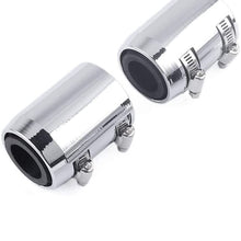 36" Universal Stainless Steel Radiator Flexible Coolant Water Hose Kit with Caps Anti-corrosion Radiator Cover