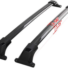 SnailAuto Cross Bars Roof Rack Fit for GMC Acadia 2017 2018 2019 2020 2021 Black Aluminum Crossbars