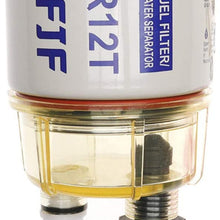 iFJF Automotive Replacement Filter and Nylon Collection Bowl of R12T Fuel Filter/Water Separator 120AT NPT ZG1/4-19 Replacement Element fit Diesel Engine