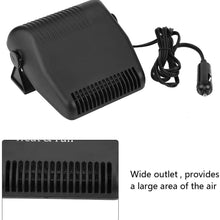 EVGATSAUTO Car Demister Windshield Defroster12V Portable Car Ceramic Heating Windshield Defroster Demister 2 in 1 Cooling Fan Heater Ceramic Heater