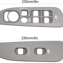 BASIKER Driver & Passenger Taupe Door Window Switch Panel Bezel Compatible with Dodge 2002-2007 Ram 1500 2500 3500 Front Right & Left Seat
