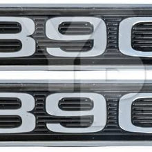 390 Chrome Plated Hood Scoop Emblems - Pair