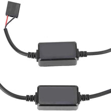Acouto 2PCS H7 Car LED Headlight Decoder Anti-Flicker Flash Error Canceler DC12V-14V