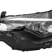 BROCK Pair Set Headlights Headlamp w/Integrated LED Daytime Running Lights Replacement for 17-19 Toyota Corolla 8115002M70 8111002M70