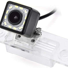 eHANGO Car Rear View Camera with 4 Pin to RCA Cable Bracket License Plate Lights Housing Mount for Ford Mondeo/Ford Fusion/Ford Fiesta/Ford Classic/Ford Ikon/Ford Flex (12 LED Angle)