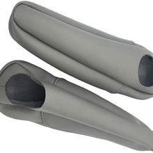 DSparts 1 Pair Leather Seat Armrest Covers Fit For 2005-2010 Honda Odyssey (Leather Part Only) Gray