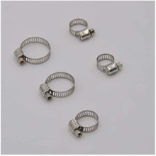 SHOUNAO 50PCS/Set Multi Size Stainless Steel Hoop Clamp Hose Clamp Automotive Pipes Clip Fixed Tool (Color : 1)