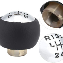 Gear Shift Knob, Delaman Car 6 Speed Gear Shift Lever Knob Head For 307 308 3008 407 5008 807 C3 C4 C8