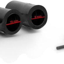 Mcupper-Black Durable Real Carbon Fiber Ball Shift Shifter Knob + 3 Adaptors 8mm 10mm 12mm Inner Diameter Set Car Universal Fits