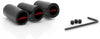 Mcupper-Black Durable Real Carbon Fiber Ball Shift Shifter Knob + 3 Adaptors 8mm 10mm 12mm Inner Diameter Set Car Universal Fits