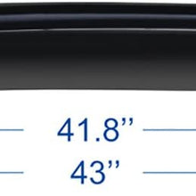 YHA 43in. Universal Thickness Dark Top Moon Roof Snow roof Moonroof Sun Rain Wind Guard Deflector Vent Shade Exterior Door Trim Window Visors RN110