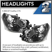 Headlights Headlamps Left & Right Pair Set for 03-07 Cadillac CTS