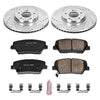 Power Stop K6779 Front Z23 Carbon Fiber Brake Pads with Drilled & Slotted Brake Rotors Kit