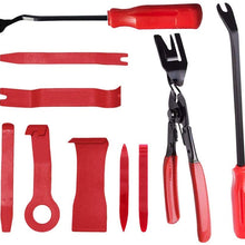 A7810F 10PCS Auto Trim Removal Tool Set for Car Dash Audio Dash Door Panel Window Molding Fastener Remover Installer Pry Tool Kit