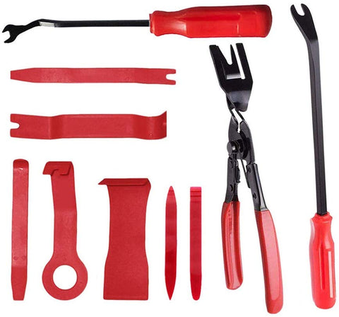 A7810F 10PCS Auto Trim Removal Tool Set for Car Dash Audio Dash Door Panel Window Molding Fastener Remover Installer Pry Tool Kit