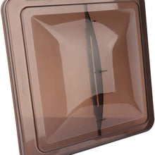 OCPTY Replacement Smoked Universal RV Roof Vent Cover 14 x 14 Trailer Camper VL200-S Vent Lid Fresh Air Rain Ventilation