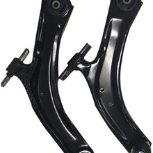 DRIVESTAR RK621453+RK621452-FBA Front Lower Control Arms Assembly, for Nissan 2008-2013 Rogue 2.5L/ 2014-2015 Rogue Select 2.5L, Front Suspension w/Ball Joint Bushing both Driver and Passenger Side