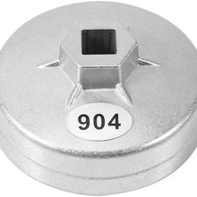 Cap Oil Filter Wrench, Delaman 15 Flute Aluminum Cap Oil Filter Wrench Cartridge Car Socket Remover Tool, 79mm