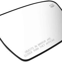 DNA Motoring OEM-MG-0443 963654BA1A OE Style Passenger Heated Mirror Glass For 14-19 NISSAN ROGUE PATHFINDER MURANO
