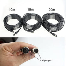 4 Pin Vehicle Backup Camera 12V/24V,18 LED IR Night Vision CCD Car Rear View Parking Reverse Camera + 4Pin Connector 20m/65ft Extension Cable for Bus Truck Camper Lorry Heavy Duty