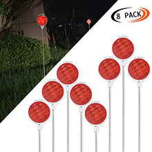 CZC AUTO Red Reflective Driveway Markers 37.5-inch Double Sided Metal Post Driveway Reflectors for Easy Visibility at Night or Any Weather 8 Pack