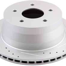 TUPARTS Slotted Rotors Rear and Ceramic Brake Pads Fit for 1997-2005 Chevrolet Blazer, 1998-2004 Chevrolet S10, 1998-2001 GMC Jimmy, 1997-2001 Oldsmobile Bravada