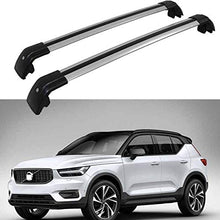 HEKA Cross Bar for Volvo XC40 2018 2019 2020 2021 Crossbar Roof Rail Rack Luggage (A Black)