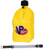 4 Pack VP 5 Gallon Square Yellow Racing Utility Jugs with 4 Deluxe Filler Hoses