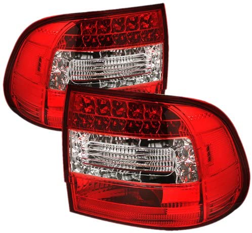 Spyder 5007087 Porsche Cayenne 03-07 LED Tail Lights - Red Clear (Red Clear)