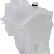 Washer Reservoir Windshield Expansion Tank Single Pump Type w/Washer Pump, Filler Neck, Cap, and Fluid Level Sensor Port compatible with Vehicles