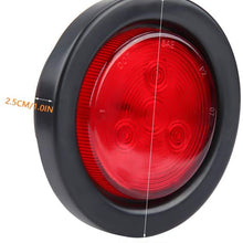 Jadeshay 4Pcs 2.5inch Round LED Marker Light Front Rear Side Lights for Trailer Truck Cab