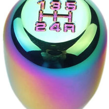 DEWHEL 5 Speed Manual Gearbox Shift Knob M12x1.25 Screw On Aluminum Neo-Chrome