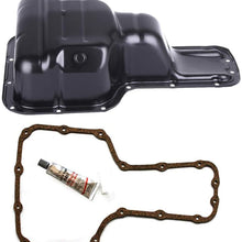 FEIPARTS Engine Oil Pan for 98-08 Toyota Celica Corolla Matrix L4 1.8L Equipped with Oil Pan Gasket OE Solutions 264-314 Oil Drain Pan