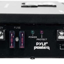 4 Channel Car Stereo Amplifier - 4000W High Power 4-Channel Bridgeable Audio Sound Auto Small Speaker Amp Box w/ MOSFET, Crossover, Bass Boost Control, Silver Plated RCA Input Output - Pyle PLA4478