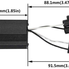 Led Headlight Decoder H8 H9 H11Canbus Resistor LED Headlight Canbus Error Free Anti Flicker Resistor Decoder LED Anti Flikcer Warning Cancellers-2 Pack