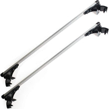 Ai CAR FUN Black Universal Roof Rack Cross Bar Top Roof Rail Luggage Cargo Rack Rails Carrier Rack Frame for Car SUV Pickup Truck
