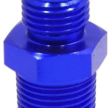 uxcell a18011800ux0130 Blue Car AN6 3/8NPT Gas Oil Fuel Line End Fitting Adapter Straight Hose Connector