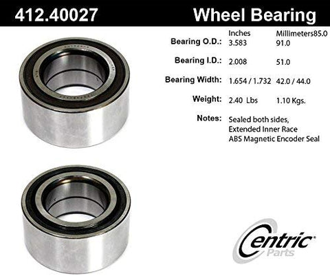 Centric 412.40027 Premium Ball Bearing