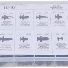 LUJUNTEC 242Pcs Bumper Retainer Clips Auto Fasteners Rivet Clips Body Fastener Clips with Plastic Box