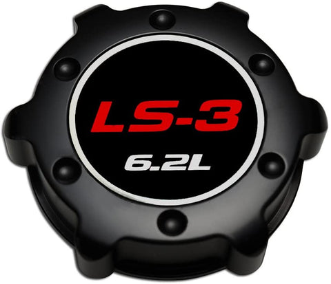 VMS RACING BLACK OIL CAP LS3 6.2L in Billet Aluminum Compatible with Chevy Camaro SS 10-15 2010-2015