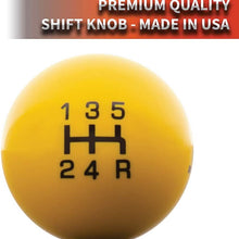 Speed Dawg M509JP-FBK-5RDR Jeep Logo 5 Speed Reverse Lower Right Shift Knob with Inlaid Shift Pattern, Yellow with Black