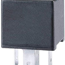HELLA 007794041 12V, 5 Pin, Mini ISO Relay with Diode Coil Suppression, Black