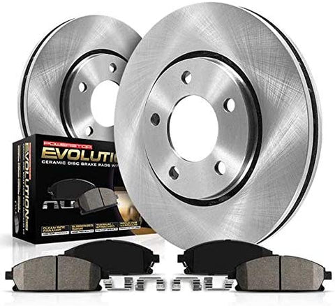 Power Stop KOE7844 Autospecailty Stock Replacement Front Brake Kit- Stock Brake Rotors and Ceramic Brake Pads