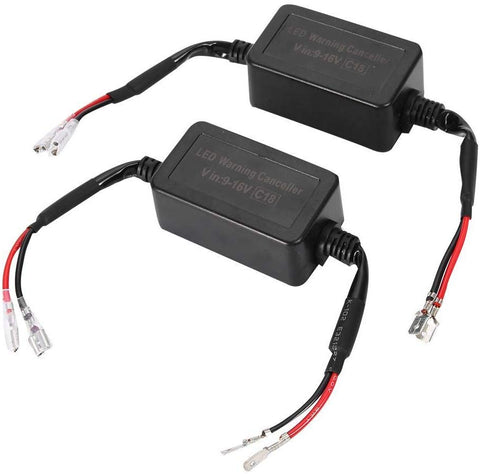 Decoders Adapter, 2Pcs H1 H3 LED Headlight Decoders Anti Flicker Adapters Flash Error Warning Cancelers