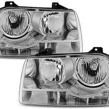 For Chrysler 300 OE Replacement Chrome Halogen Type Headlights Driver/Passenger Head Lamps Pair New