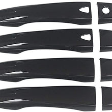 YOUNGERCAR Door Handle Cover for 2014-2020 Nissan Rogue /2015-2020 Murano / 2016-2020 Maxima - ABS Gloss Black W/2 Smart Keyholes