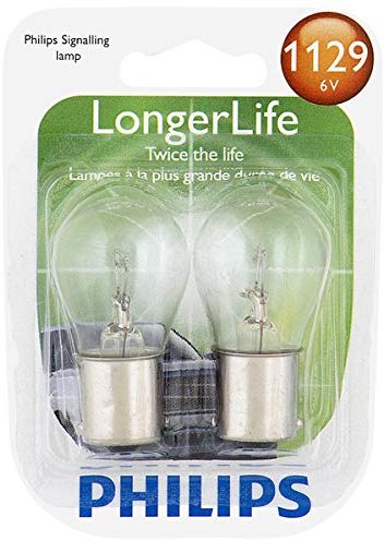 Philips 1129LLB2 LongerLife Miniature Bulb, 2 Pack