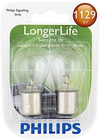 Philips 1129LLB2 LongerLife Miniature Bulb, 2 Pack