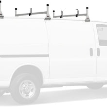 Vantech Aluminum H1 Rack 3 Bar System for a Chevy Express 1996-On White