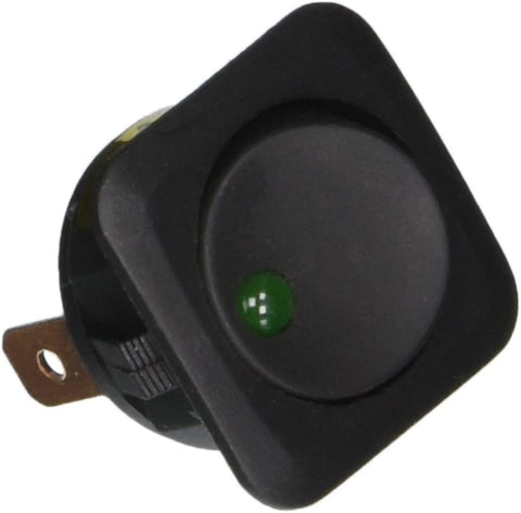 Dorman 84883 Green Round Style LED Glow Switch with Black Body